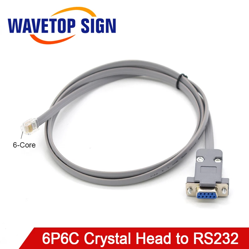 

Прозрачная головка WaveTopSign RJ11 6P6C для последовательного порта RS232, гнездовой переходник DB9