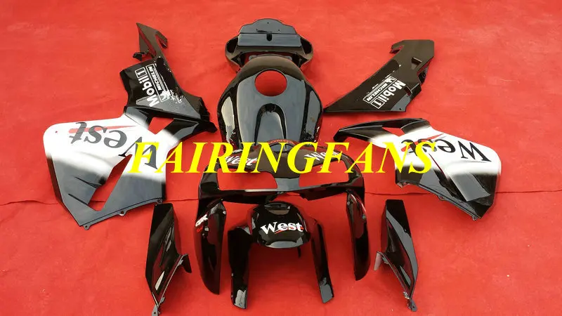 Инжекторный комплект для HONDA CBR600RR F5 05 06 CBR 600 RR CBR 600 RR CBR 600 2005 2006 черно белые Обтекатели Кузов+ подарки HG24