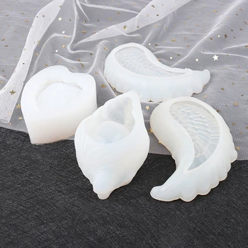 

Molds Angel Wings Conch 3D Silicone Mold Fondant Mold Decoration DIY Tools Kitchen Cutter Bakeware Cake Mold
