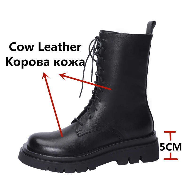 Women Snow Boots FEDONAS Outdoor Warm Casual Ankle Autumn Winter Fur Fashion Platforms Wool Genuine Leather