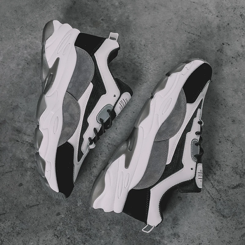 Кроссовки мужские классические спортивная обувь серого цвета модные роскошные