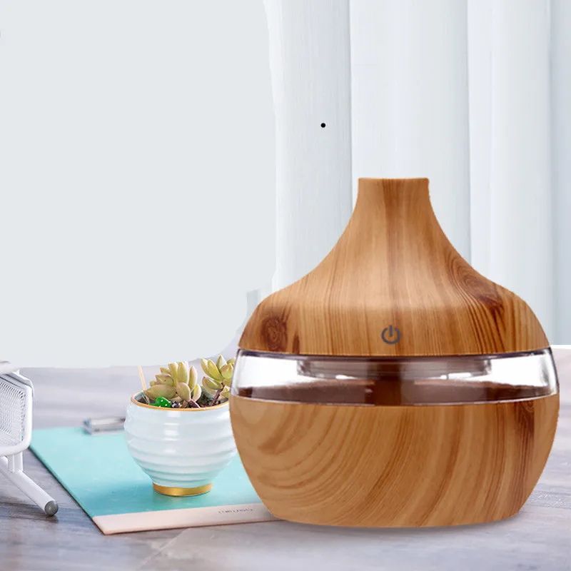 

Wood Grain Electric Humidifier Essential Aroma Oil Diffuser Ultrasonic USB Mini Mist Maker With LED Light Home Appliances