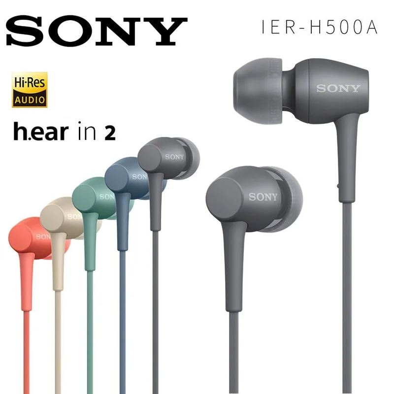 Original SONY IER-H500A Headphones 3.5mm Earbuds Stereo Music