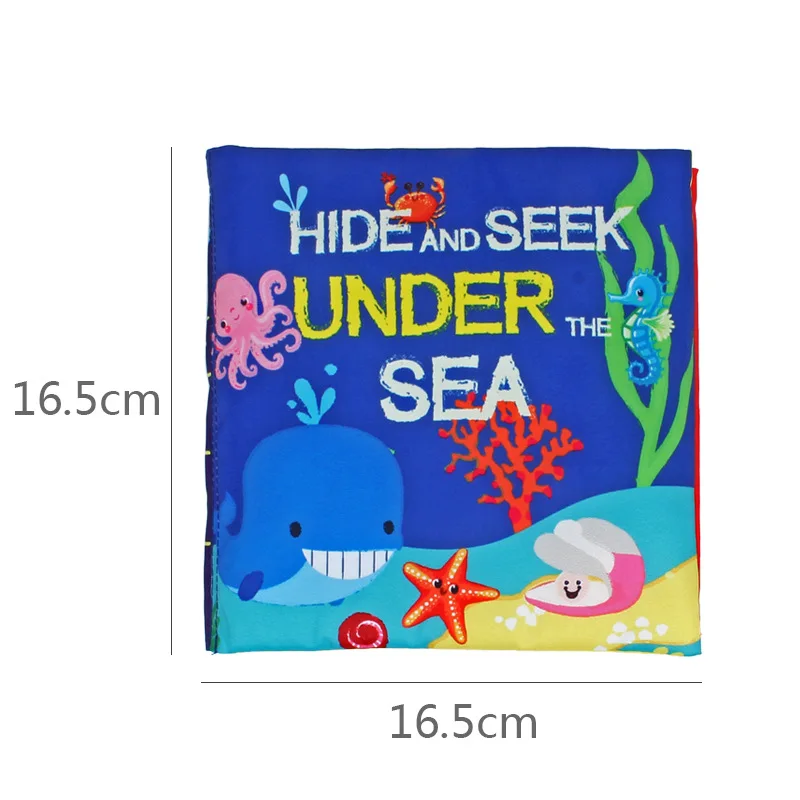 Baby Cloth Book Sound Paper Early Learning Toy Tail Cloth Book Parent-child Interactive 5