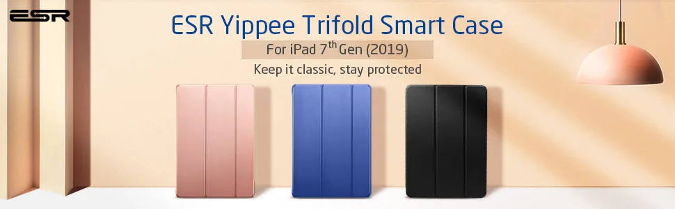 ESR чехол для iPad 7th Gen 10," 10,2 ударопрочный Ptotective чехол Trifold Smart Auto Sleep Wake Fold Stand чехол для iPad 7
