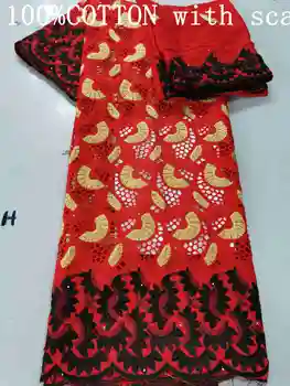 

5+2yards nigerian cotton lace fabric 2020 swiss voile lace in swizerland eyelet style for women A321072