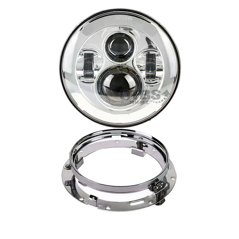 EEASSA Koplampbeugel 7 inch motor H4 LED koplamp trim ring