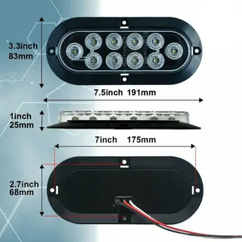 

White Reverse Light 6 inch Tail Lights For Truck Trailer Reverse Light
