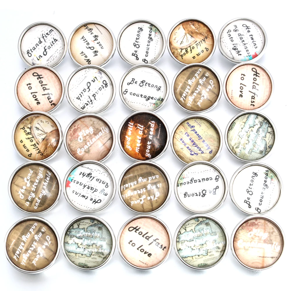 Bracelet Jewelry Interchangeable Snap Jewelry Glass 18mm 10pcs/lot For Snaps Bracelet