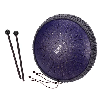 

12 Inches Steel Tongue Drum 11 Notes C Key Handpan Drum Travel Drum Percussion Drum with Mallets Carry Bag for Meditation Yoga