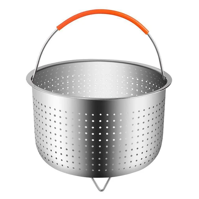 Stainless Steel Kitchen Steam Basket Pressure Cooker Anti-scald Steamer  Multi-Function Fruit Cleaning Basket Cookeo Accessories