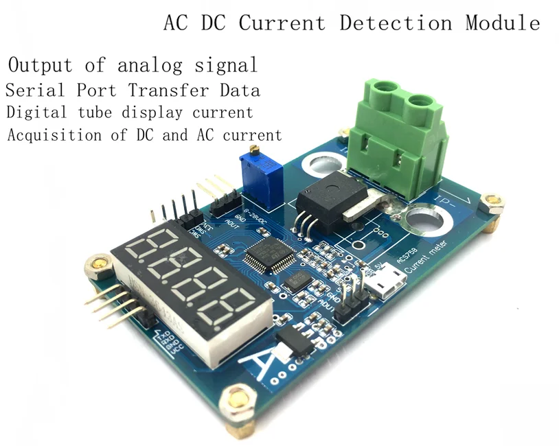 1 шт. ACS758LCB-100B 0-100A переменный ток постоянного тока дисплей метр значение провода