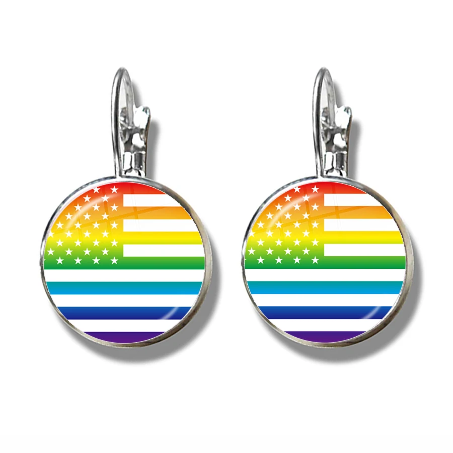 Серьги Bi Pride ЛГБТ с французскими крючками гипоаллергенные ювелирные изделия для
