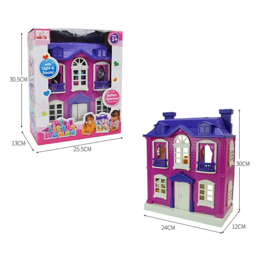 DIY Doll House With Furniture Miniature House Luxury Simulation Dollhouse Assembling Toys For Kids Children Birthday Gifts