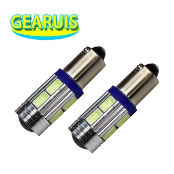 

100pcs Super bright T4W BA9S 10 SMD 5630 5730 10SMD LED T11 6523 1895 Interior Bulbs Reading Map license plate light White 12V