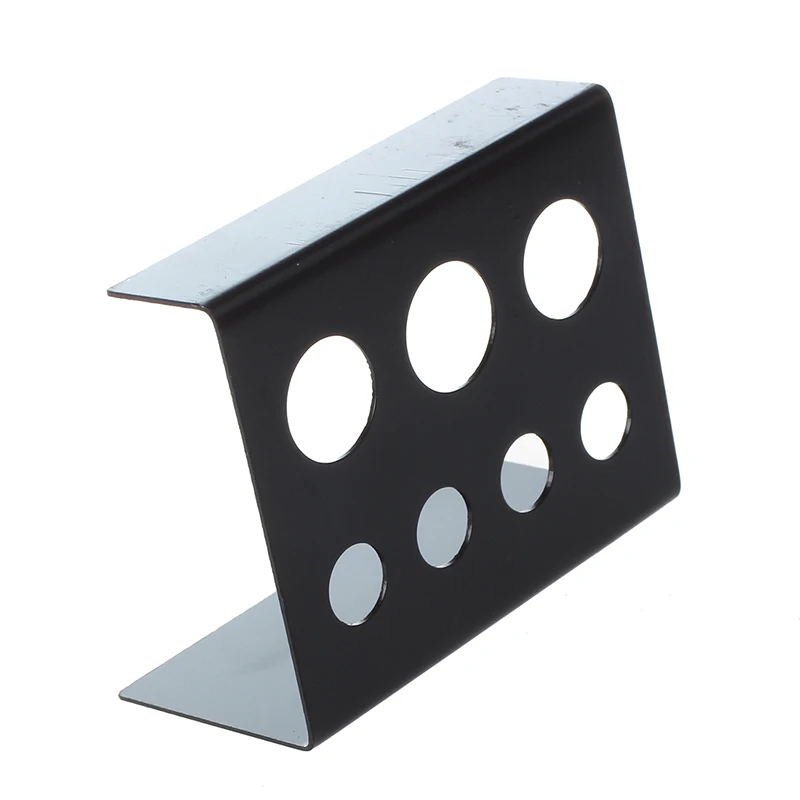 Черная Нержавеющая Сталь татуировки чернила Кубок крышка Держатель Стенд 7