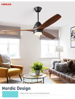 

2 Corlor Solid Wood Blades Ceiling Fan with 3 Corlor Light Remote Control 110V 220V 52inch Classic Free Shipping Fan Light