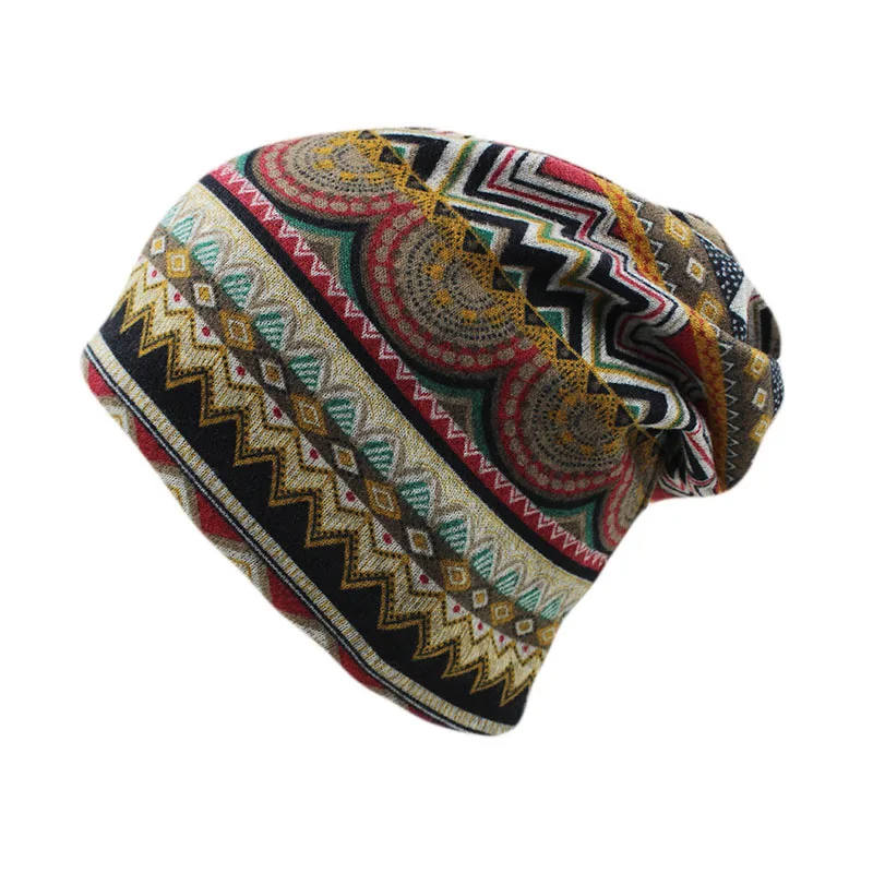 Heißer Verkauf 8 Farben Vintage Gestreiften Frauen Warme Beanie Top Mode Laien Casual Winter Hut Hip-Hop Cap Gorro mädchen Touca Verkauf – Detail 13