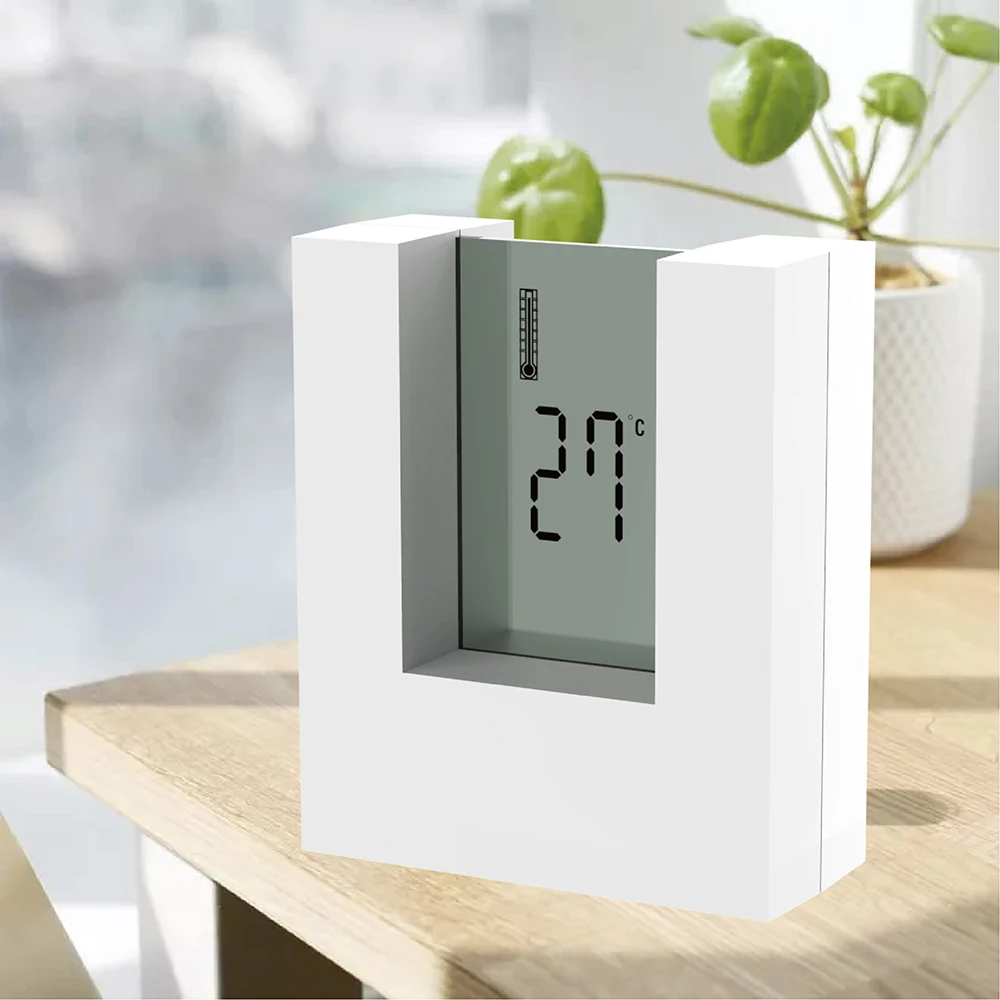 Electronic Clock Home Desk Decoration with Digital LCD Calendar Date Alarm Countdown Timer Temperature Battery Operated Square