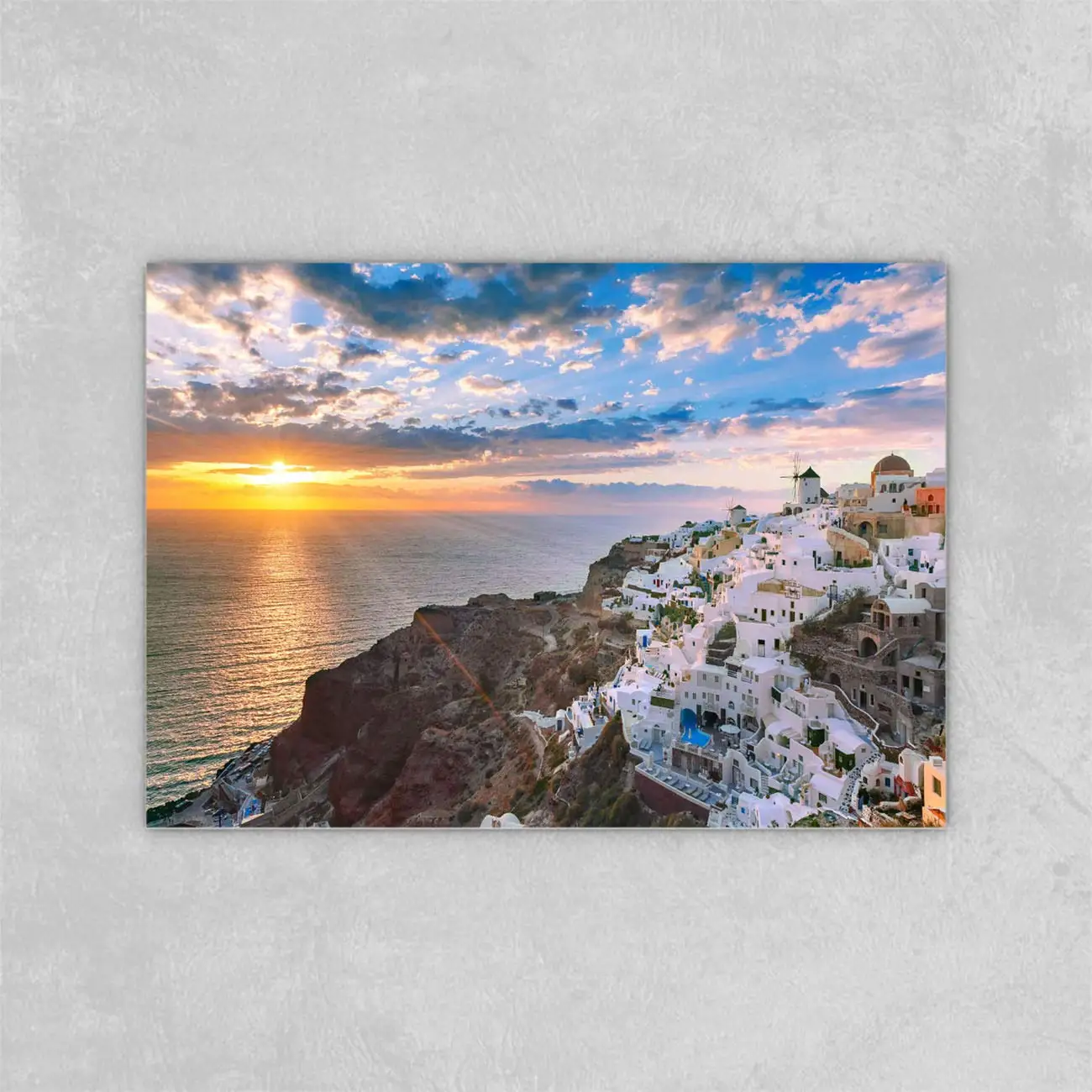 Настенная картина с изображением заката рисунок на холсте Oia или Ia At Sunset
