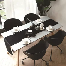 Couverture de Table basse en velours couleur unie, 1 pièce, drapeau de thé, meuble TV, nappe en tissu Simple