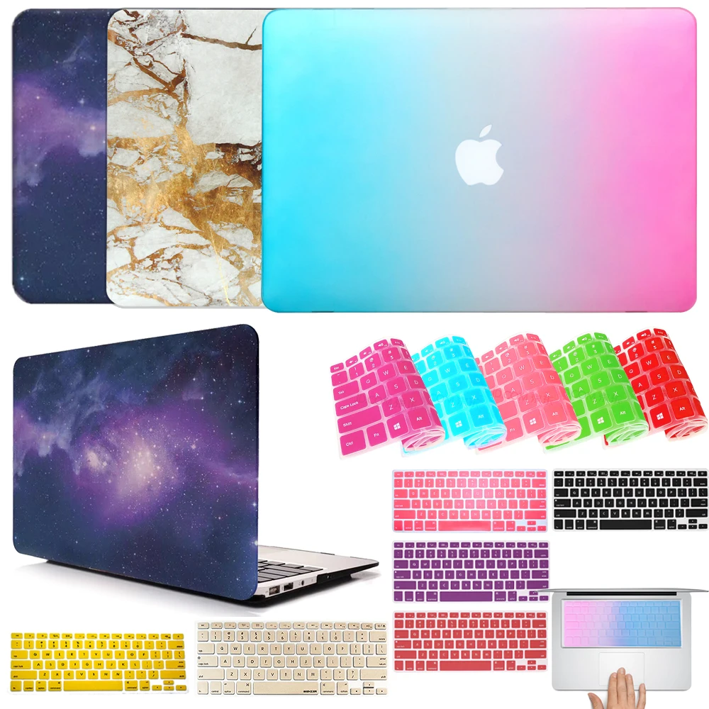 

Laptop case for Apple Macbook Air Pro Retina 11"/13"/15"/New Air 13" (A1932)/12" (A1534) Hard Laptop Cover Case+Keyboard Cover