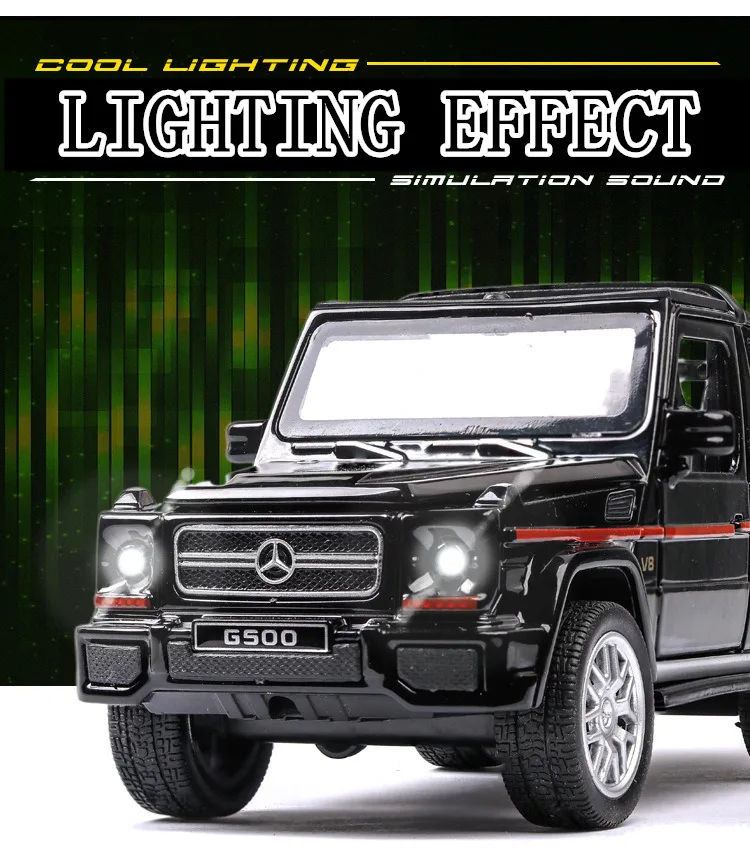 1:32 Mercedes-Benz G500 детский Выдвижной Автомобиль, модель автомобиля из сплава, украшение, коллекция игрушек, инструменты