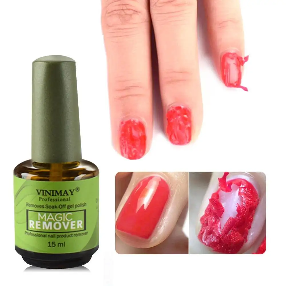 

VINIMAY 2 Minutes Burst Magic Nail Polish Gel Remover Soak off Nail Polish Degreaser Nail Art Primer Lacquer 15ML