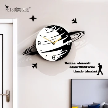 

MEISD Nordic Quality Wall Clocks Creative Quartz Silent Clock Wall DIY Stickers Living Room Home Decor Watch Wall Decoration