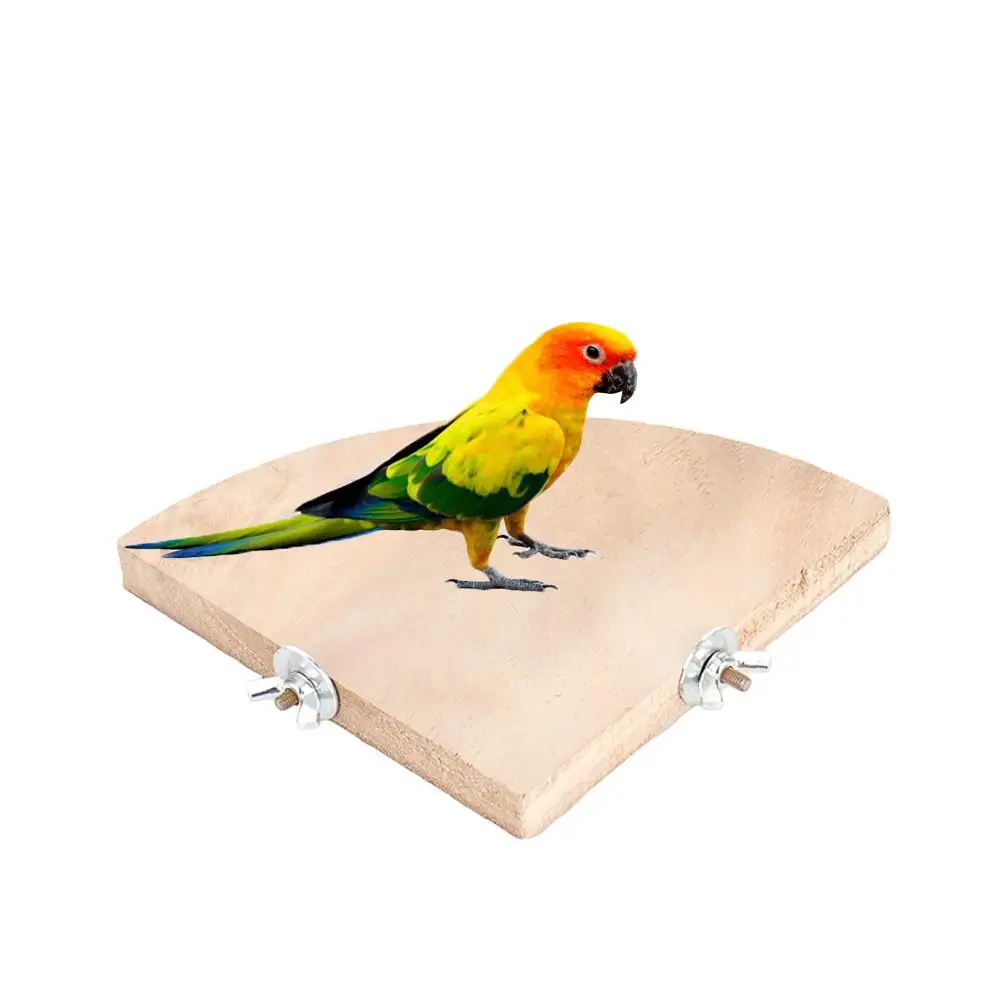 Bird Platform Toys Parrot Fan-Shaped Bird Cage Platform Perching Board Toys Birdcage Accessories Pet Bird Supplies New
