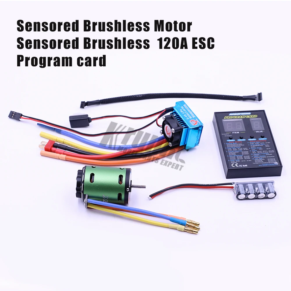 Fire Phoenix RC 10.5T17.5T 2P 120A сенсорный бесщеточный двигатель и ESC и светодиодный набор карт для 1/10 1/12 Buggy Touring Car
