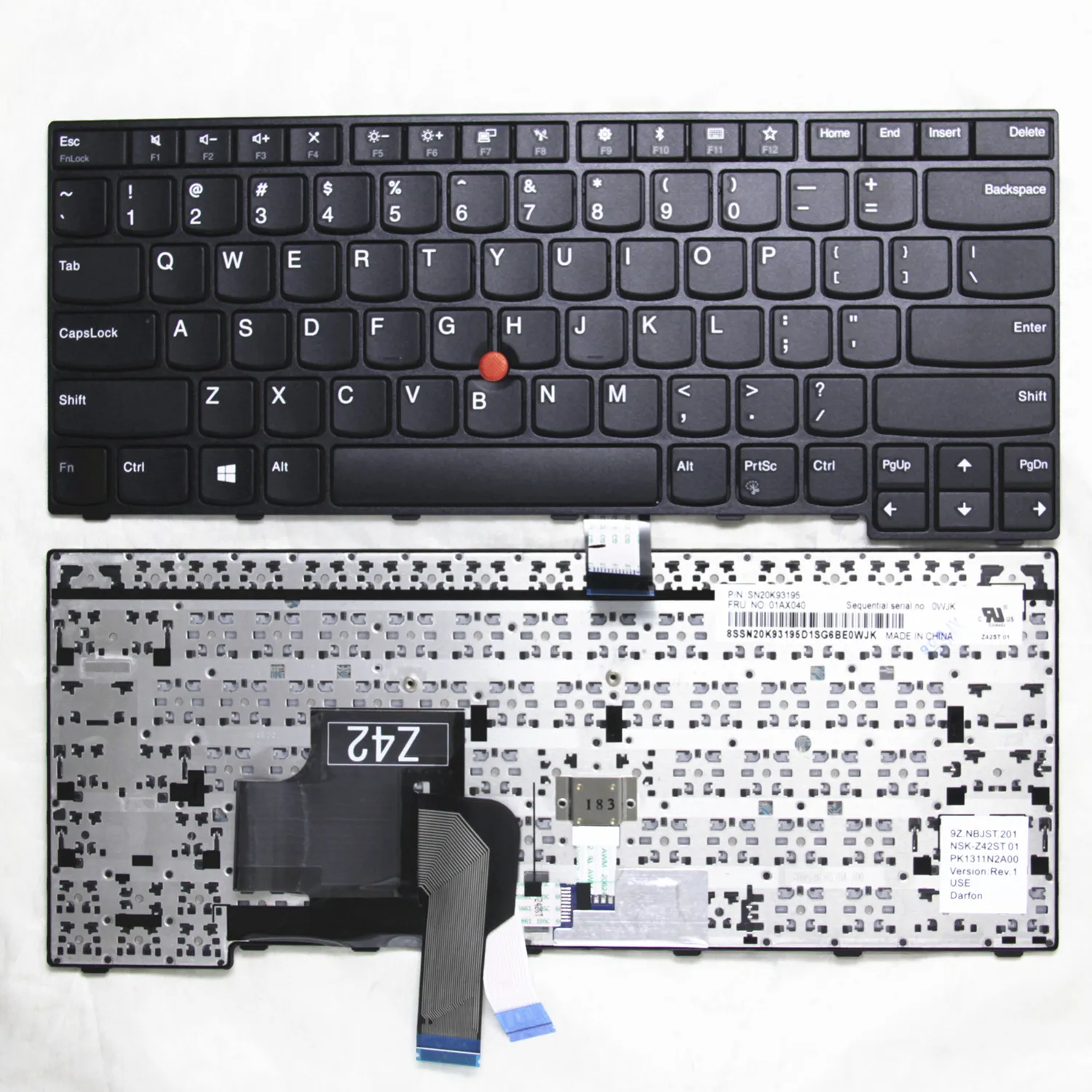 Teclado Portátil para Lenovo Thnikpad 100 Novo Eua sp Espanha E450 E455 E460 E465 W450 E470 E475 Inglês - Imagem 4