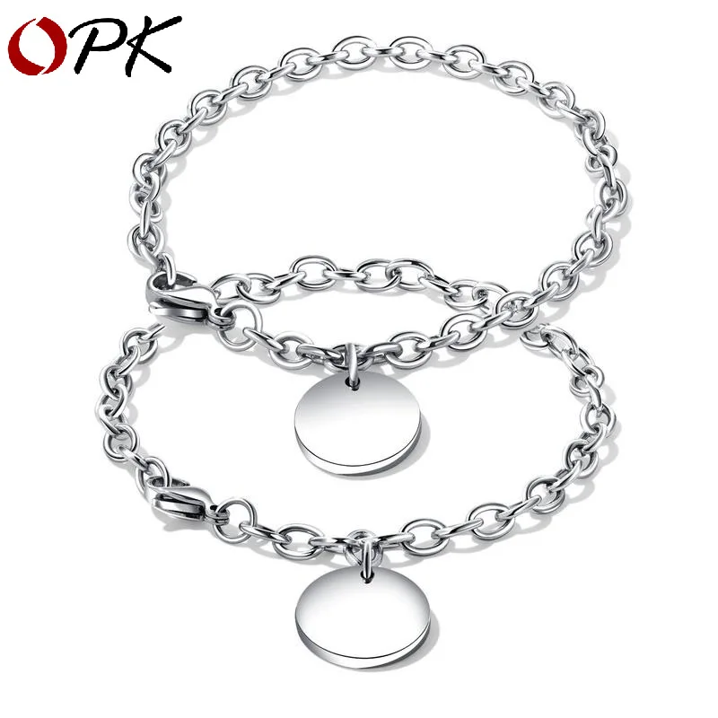 Фирменный браслет, Европейская и американская мода, Круглый, индивидуальный, титановая сталь, пара браслетов для мужчин и женщин, ювелирные изделия, аксессуары для любви