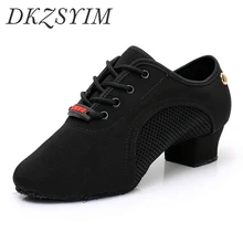 

DKZSYIM Dance Shoes Ballroom women Latin Dance Shoes Modern Tango Men Shoes For Boy Girl Dance Sneaker Jazz Shoes heeled 3.5/5cm