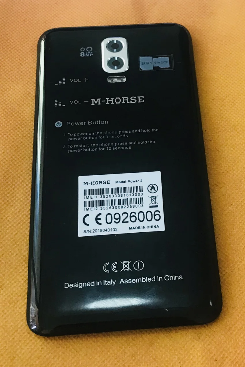 Используется оригинальная Защитная батарея чехол + объектив камеры для M Horse power 2