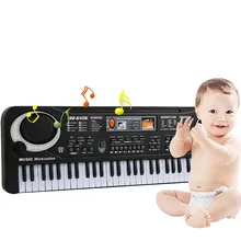 Многофункциональный 61 клавишный цифровой музыкальный электронный микрофон, музыкальный симулятор, клавиатура, клавишная доска, электрическое пианино, детский подарок