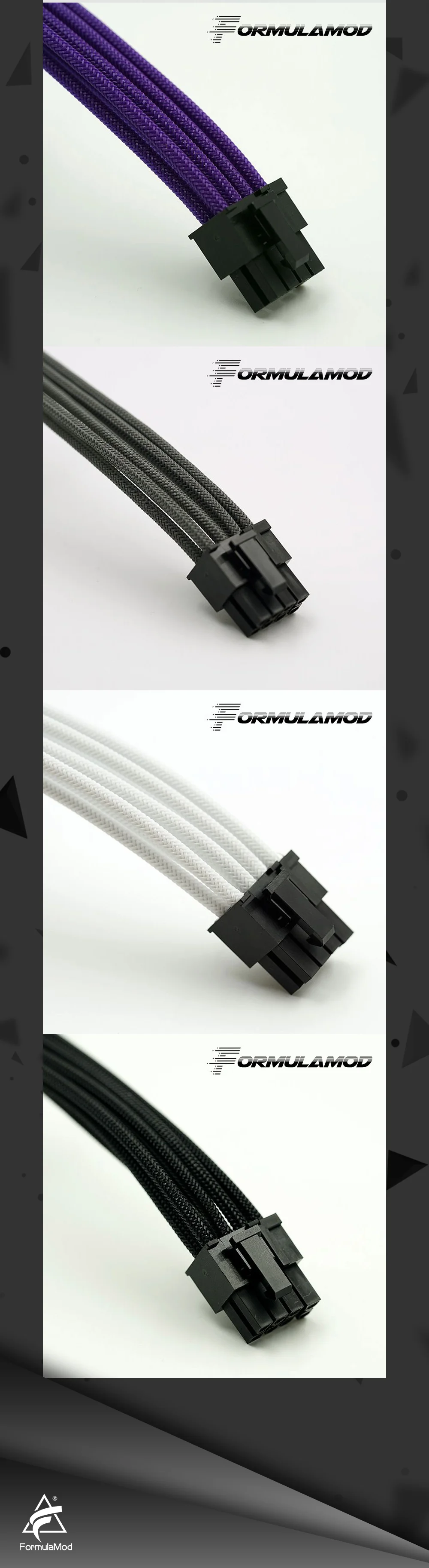 FormulaMod Fm-PCI8P-A, PCI-E 8Pin GPU удлинитель питания, материнская плата 18AWG 8Pin многоцветные соответствующие кабели расширения