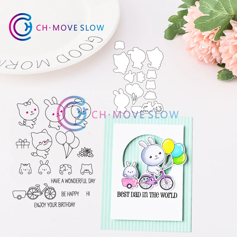 Металлические штампы и CH On Your Bike сделай сам трафарет для скрапбукинга бумажных