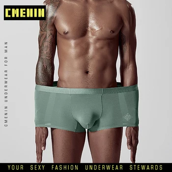 

CMENIN U Convex Cotton LOGO Soft Underwear Mens Boxer Homme Trunks Boxer Men Undeware Boxers Top AD308