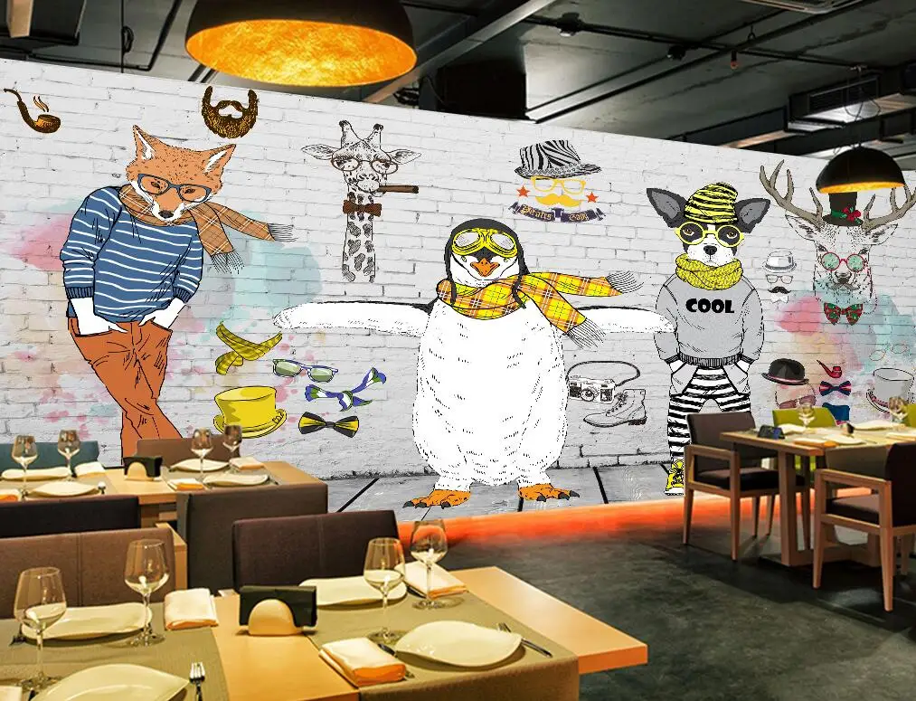 de roupas do cão parede de fundo decorativo auto-adesivo mural