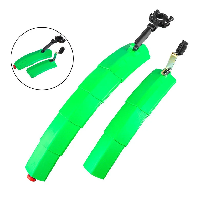 

Bike Fenders Mudguard for Mountain Road Bicycle Front PVC materialRear 2Pcs Adjustable Retractable Bicycle Mudguard Set FI-19ING