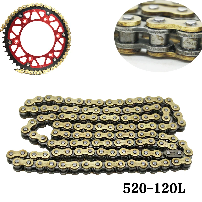 Motorcycle chain belt in 520 120 l CRF KXF YZF WR KTM BOSUER M2 M4 KAYO