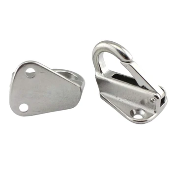 

NEW-Marine Boat Fending Hooks Safety Catch 2Pcs 43Mm Anti-Corrosion Snap Attach Stainless Steel Ship Parts Multi Use Boats Acces