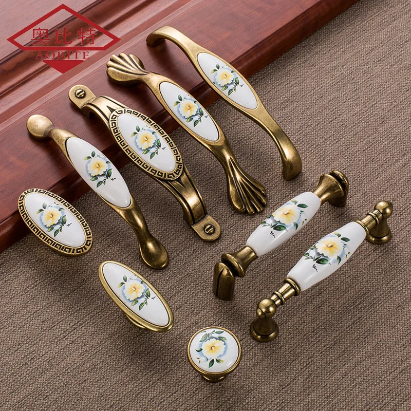 Maniglie in ceramica AOBT com per cassetti manopole per com antiche 