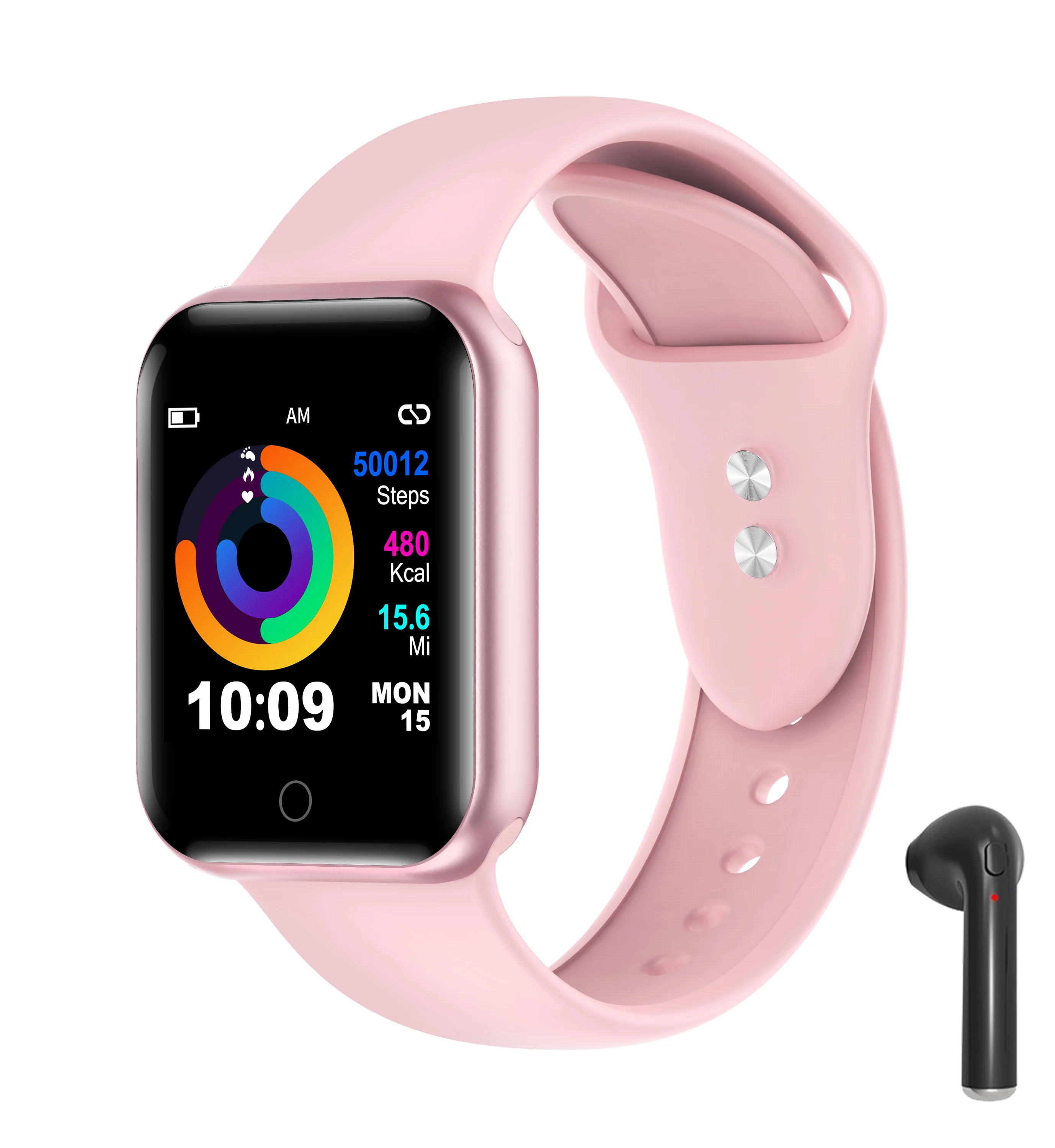 pink add headest Для женщин Bluetooth для смарт-часов Android сердечного ритма кровяное давление фитнес-трекер модные спортивные умные часы для мужчин PK IWO 8 lite P70 - Цвет: pink add headest