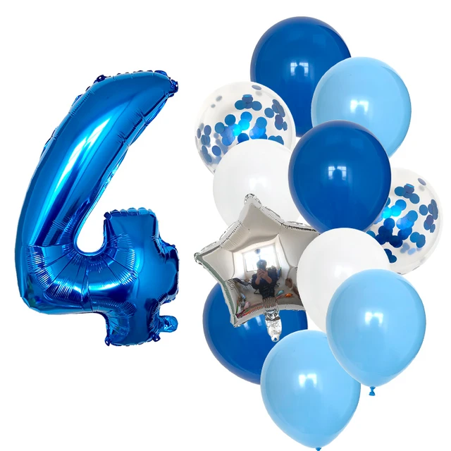 Ballons de fête pour premier anniversaire fille et garçon, 12 pièces, avec  chiffres, rose, décoration d'anniversaire pour enfants de 1, 2, 3, 4, 5, 6,  7, 8, 9 ans, fournitures de fête - AliExpress