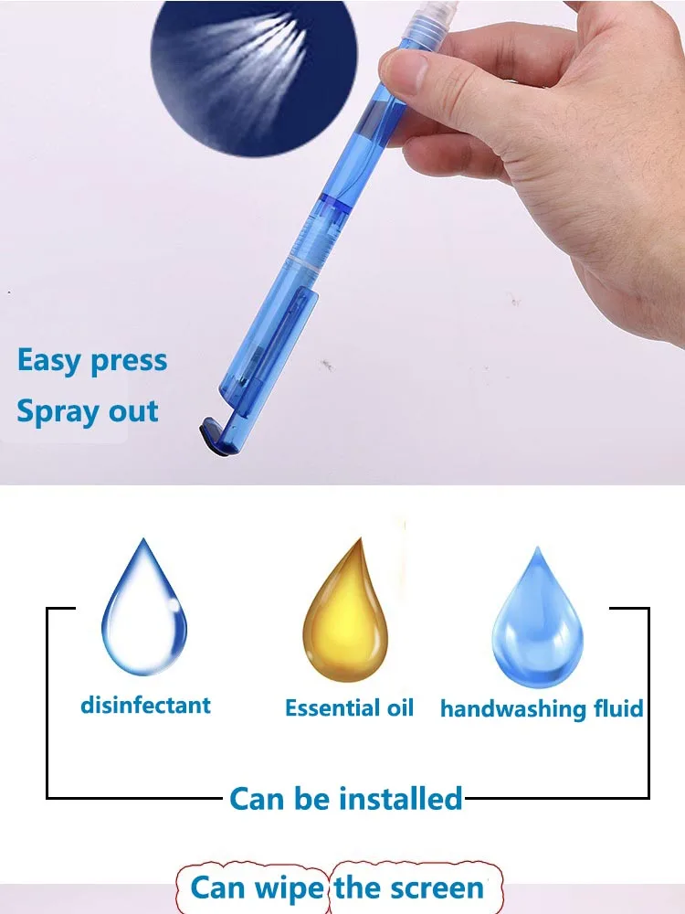 Multifunctional Gel pen mobile phone holder pen spray gel pen disinfection pen macaron candy advertising pen student pen logo