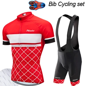 Phtxolue, набор для велоспорта, Мужская одежда для велоспорта, одежда для горного велосипеда, дышащая, анти-УФ, одежда для шоссейного велосипеда, набор для велоспорта - Цвет: Bib Cycling Set