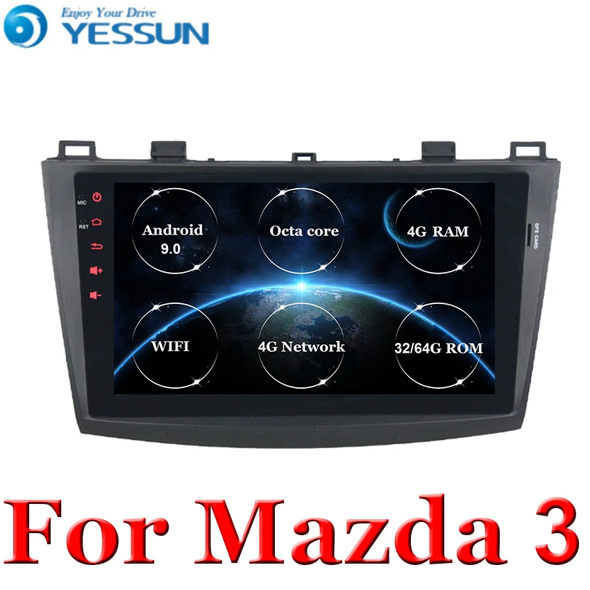 Best For Mazda 3 2009 2010 2011 2012 2013 Android 9 Car GPS Radio Stereo WIFI Free MAP Octa Core 2 din 4G RAM Car Multimedia Player
