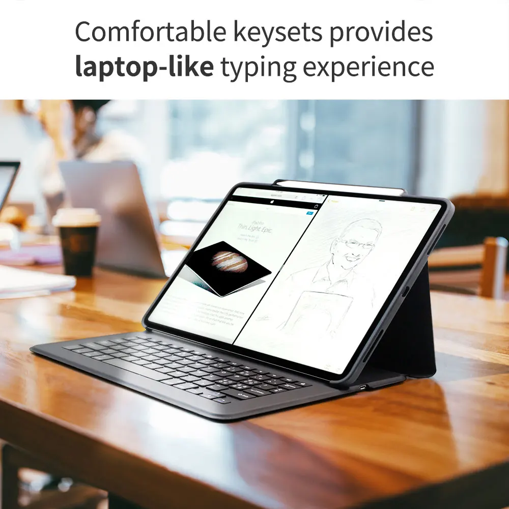 Чехол с клавиатурой Bluetooth для iPad Pro 12 9/11 2018 Автоматический Режим сна/пробуждения